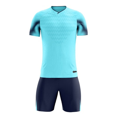 Soccer Jersey Set 2019 Adult Football Jersey Tracksuit Men Kids Soccer Training Suit Short Football Sport Kit Uniform Print