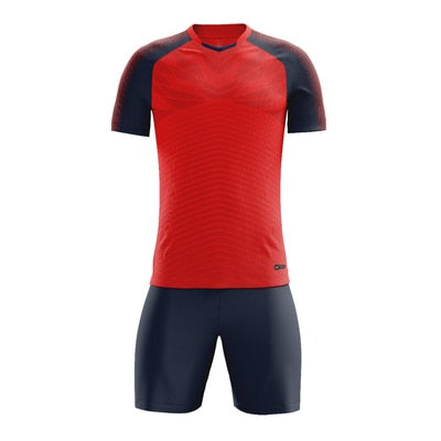 Soccer Jersey Set 2019 Adult Football Jersey Tracksuit Men Kids Soccer Training Suit Short Football Sport Kit Uniform Print