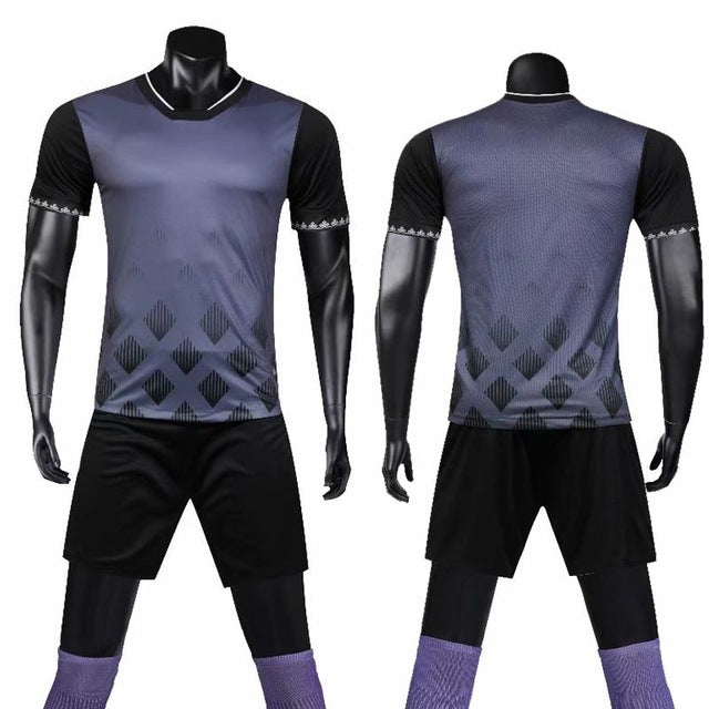 Men's Soccer Jerseys Set Survetement Football Team Training Uniforms Suits Pocket Soccer Jerseys Set Sport Kit Print