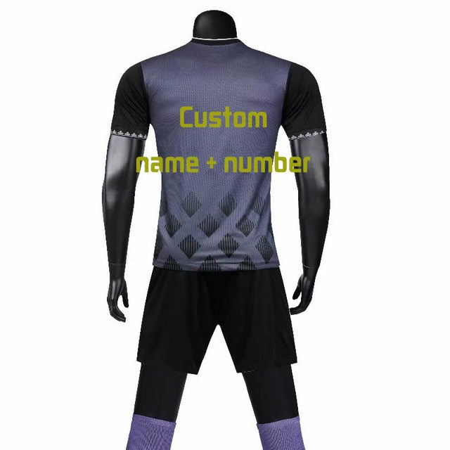 Men's Soccer Jerseys Set Survetement Football Team Training Uniforms Suits Pocket Soccer Jerseys Set Sport Kit Print